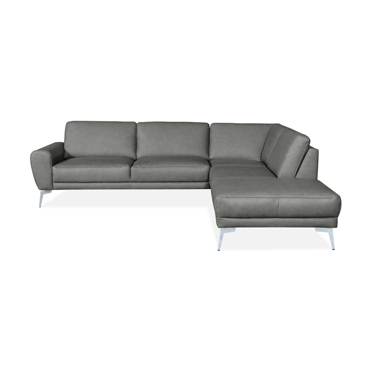 Metro Lane Kilmarnock 3 Piece Leather Corner Sofa Wayfair.co.uk